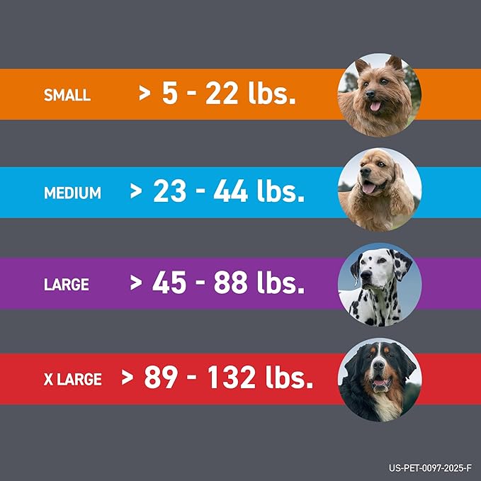 FRONTLINE Plus Flea and Tick Treatment for Large Dogs Up to 45 to 88 lbs. 3 Treatments