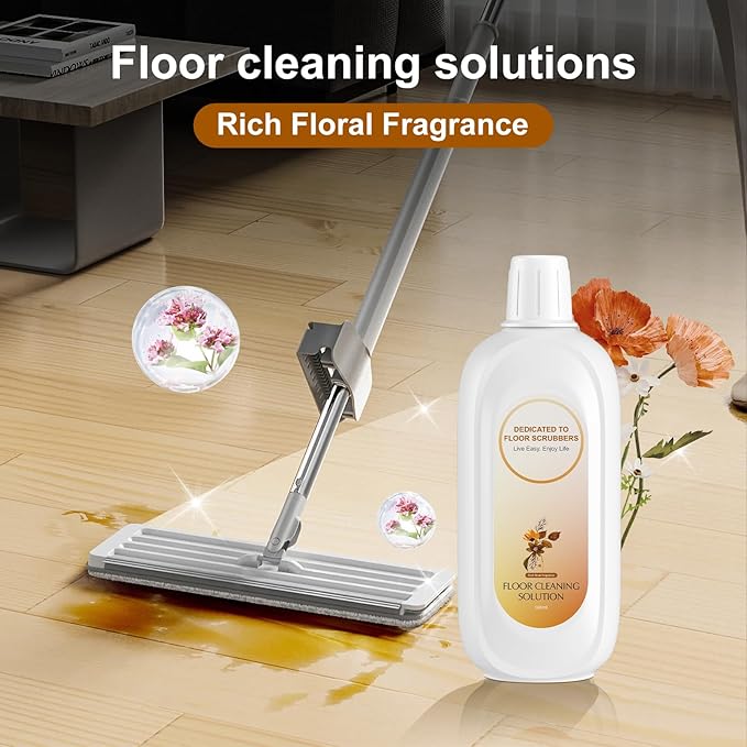 Floor Cleaning Solution Compatible With Tineco , Deep Cleans for Multiple Hard Floors, Suitable With All Robot Vacuums with Mopping and Cordless Wet/Dry Vacuum Mop Cleaner (Floral Fragrance 1 Bottle)