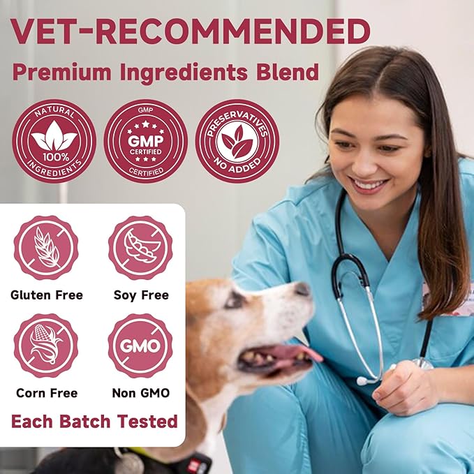 Glucosamine for Dogs - Joint Supplement for Dogs with Chondroitin, MSM, Omega 3, Hemp, Turmeric for Dog Joint Pain Relief, Dog Joint Supplement with Calcium Support Cartilage & Bone Health, 180 Chews