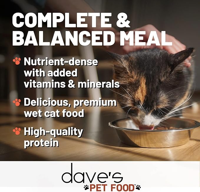 Dave's Pet Food Grain Free Wet Canned Cat Food Pate (Gobblicious Gourmet), Made in USA Naturally Healthy, Added Vitamins & Minerals, 5.5 oz Cans (24 Pack)