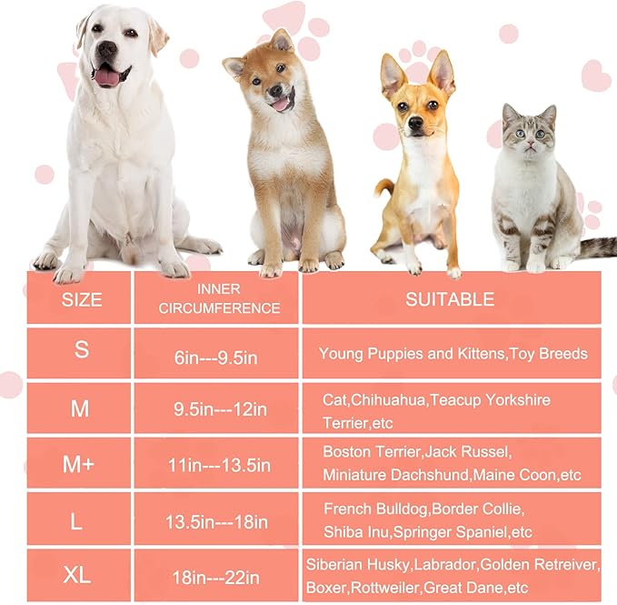 Inflatable Dog Cone Collar with Enhanced Anti-Licking, Soft Neck Donut for Dogs Cats, Recovery Pet Cone Collar After Surgery for Large Medium Small Dogs (Donut Pink2, Large)