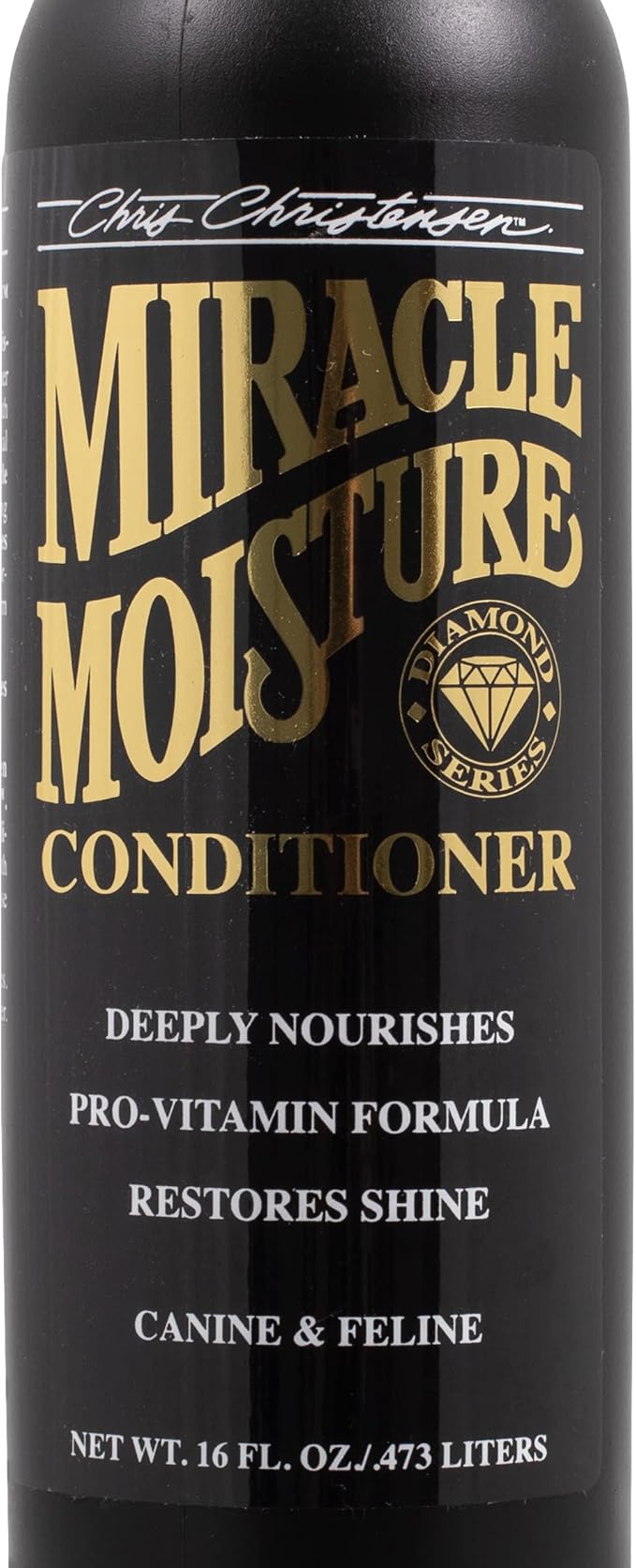 Chris Christensen Diamond Series Miracle Moisture Dog Conditioner, Groom Like a Professional, Pro-Vitamin Formula, Provides Maximum Moisture, Use on Both Dogs and Cats, Made in USA, 16 oz