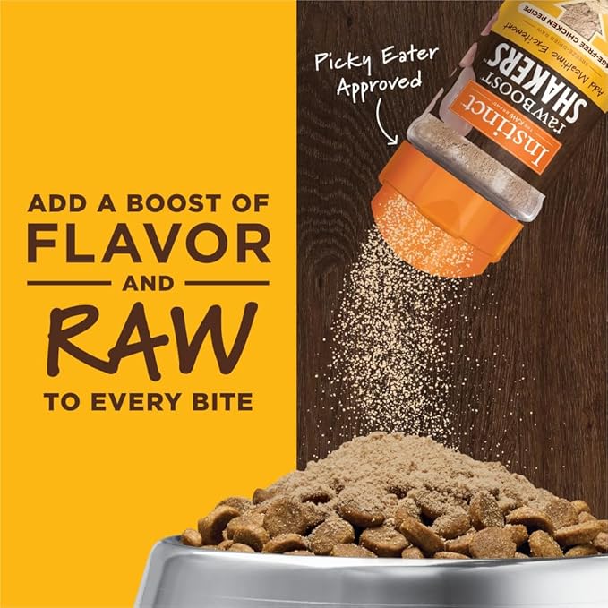 Instinct Raw Boost Shakers, Freeze-Dried Dog Food Powder Topper - Chicken, 5.5 oz. Bottle