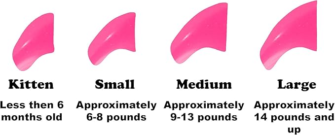 40 Pack Soft Nail Caps for Cat Claws HOT Pink Kitten