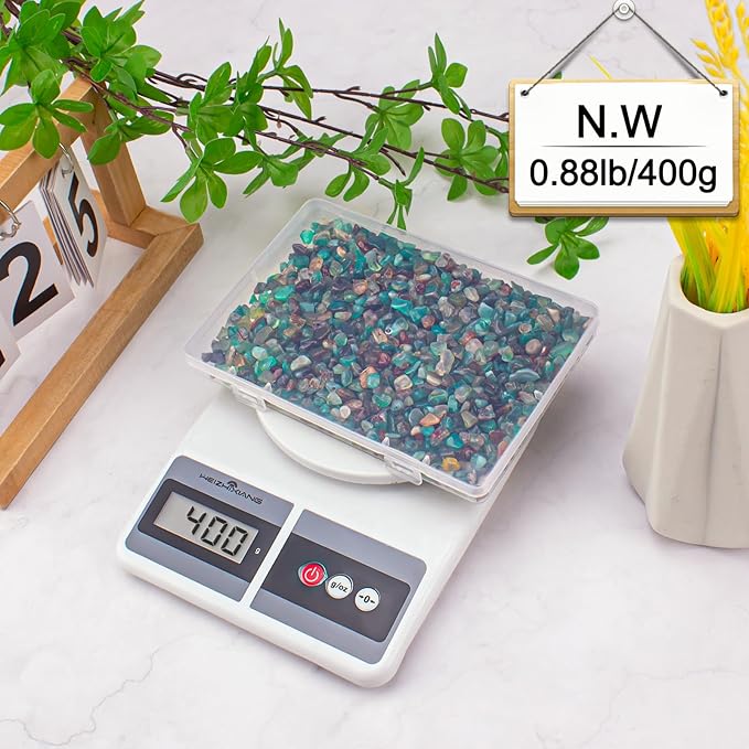 Green Agate Crushed Stone Tumbled Chips 0.88 Lb, Tumbled Polished Crystal Chips Bulk Natural Gemstones for Decorative Fish Tank Vase Fillers Aquarium Gravel Rocks