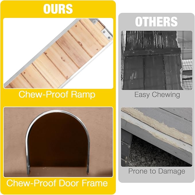 AIVITUVIN Wooden Guinea Pig Cage Indoor with Cooling Plate and Anti-Chewing Edges Two-Story Rabbit Hutch Pull Out Tray Outdoor Rabbit Cage with Raised Stand and Wire Mesh Small Animals Cage (Nature