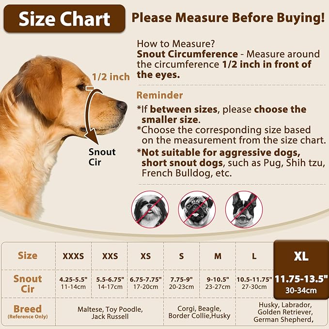 Crazy Felix Nylon Dog Muzzle for Small Medium Large Dogs Poodle Labrador Golden Retriever Doberman, Air Mesh Breathable and Drinkable Pet Mouth Guard for Anti-Biting Chewing Scavenging(XL, Pink)