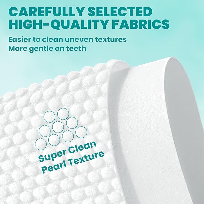 Dental Care Finger Wipes 120 Counts,Teeth Cleaning Finger Wipes for Dogs & Cats,Reduces Plaque & Supports Oral Freshness, Small Animal Stain Removers, Coconut Scent