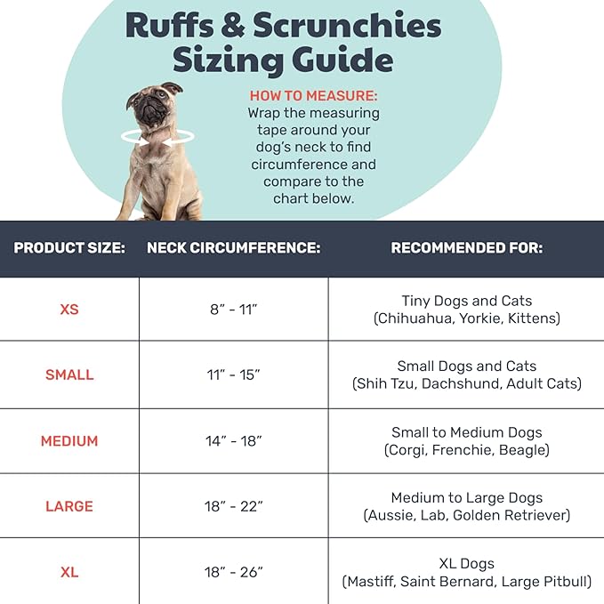 Huxley & Kent Ruff Pet Scrunchy | Elf (Extra-Small) | Festive Christmas/Holiday Neckwear for Dogs/Cats | Fun Stretchable Costume Accessory | Soft Collar with Bells