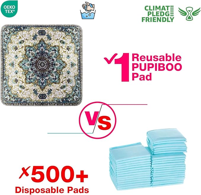 Washable Pee Pads for Dogs (Pack of 1) Super Absorbent Reusable Puppy Training Pads - 100% Waterproof, Leak-Proof & Non-Slip Whelping Pads for Pet Housebreaking