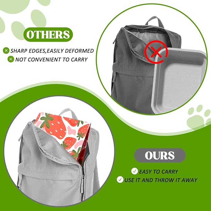 CONLI 30 PCS Disposable Litter Boxes for Cats, Foldable Waterproof Kitten Litter Box Low Entry, Portable Litter Box for Cats Small Pets Animals Travel Needs