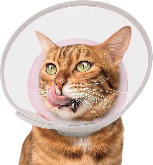 Cat Cone Collar Soft: Comfortable Waterproof Mesh Recovery Cone After Surgery to Stop Licking and Scratch, Alternative to Plastic Elizabeth Head/Neck Cone