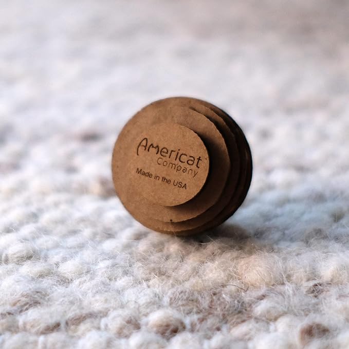 Cat Ball Toys by Americat – Made in USA – Safe Cardboard Cat Toys – for Interactive and Independent Play, Exercise & Stress Relief for All Breeds & Ages (Variety Pack of 3 Balls)