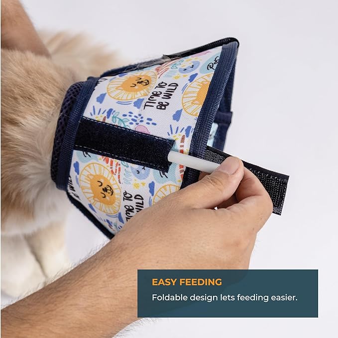 Cat Cone Collar – Colorful Cat Pattern - Lightweight Recovery Cone for Cats, Anti-Lick & Anti-Scratch, Vet Recommended, Elizabethan Collar (Colorful, XXS [Neck Girth: 7.5"-10.3"])