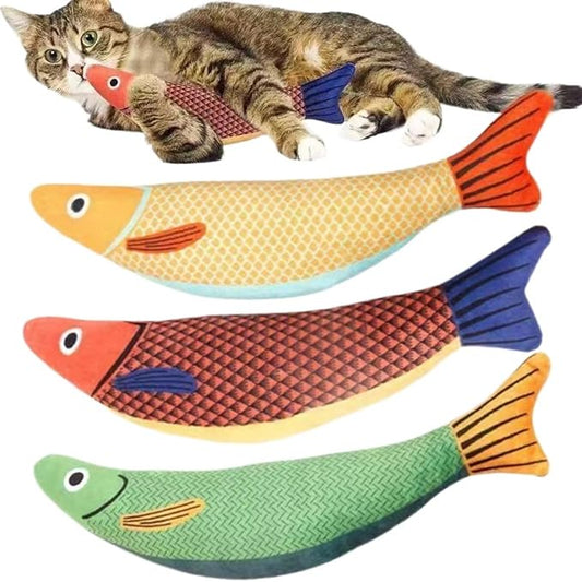 Cat Toys for Bored Indoor Adult Cats - Catnip Toys for Mental Stimulation, Interactive & Durable Kicker Toys for Solo Play, Best for Lazy or Senior Cats (Orange)