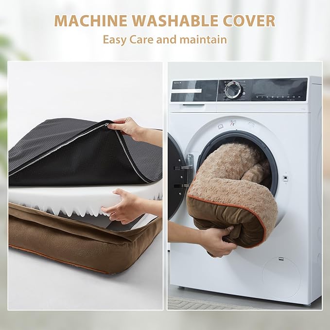 BFPETHOME Orthopedic XXL Dog Bed for Extra Large Dogs, Waterproof Sofa with Sides, Non-Slip Bottom and Egg-Crate Foam Couch Bed with Washable Removable Cover