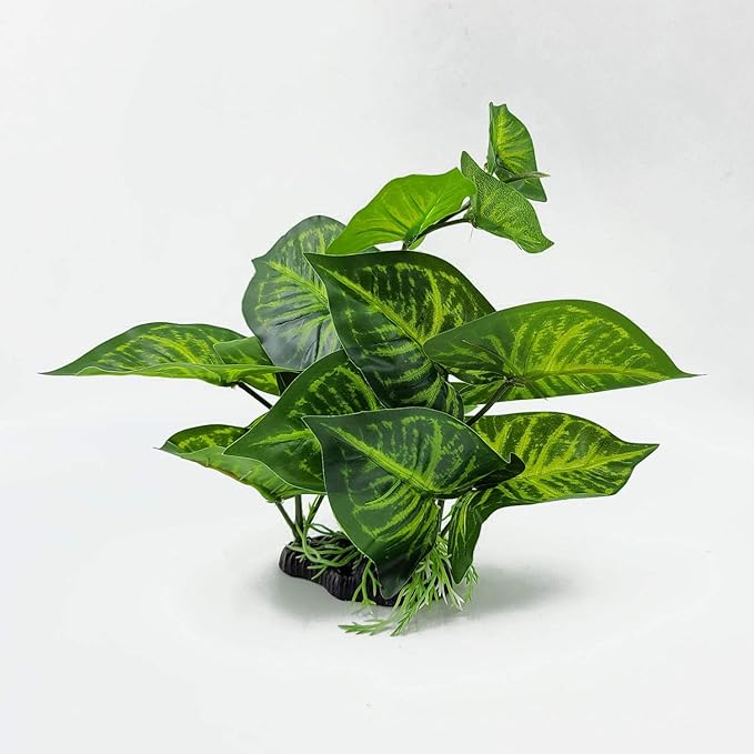 CNZ® Aquarium Fish Tank Green Lifelike Underwater Plastic Plant Aquatic Water Grass Decor (Small, 9-inch)