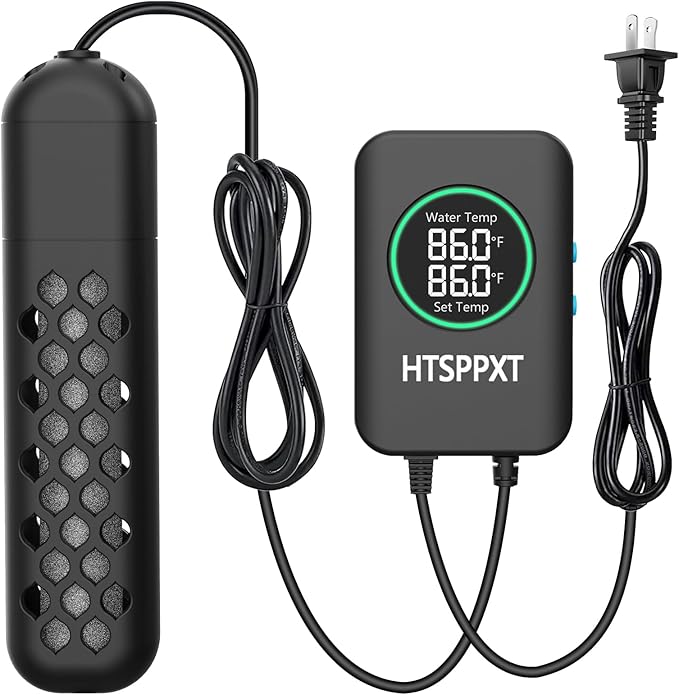 Aquarium Heater, 100W/200W/300W/500W Adjustable Fish Tank Heater with Intelligent Digital LED Controller, Overheating and Out of Water Protection for Freshwater and Saltwater Tanks