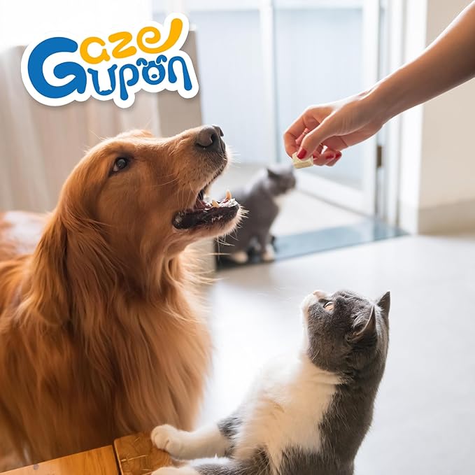 gazeupon Freeze Dried Chicken Treats for Dogs & Cats, Single Ingredient Natural and Healthy Training Treats & Food Topper, High Protein Dog Snacks,10.58 oz