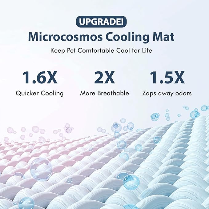 MICROCOSMOS Summer Cooling Mat & Sleeping Pad- Water Absorption Top, Materials Safe, Easy Carry, EZ Clean. Keep Cooling for Pets, Kids and Adults.(Brown, 36" x36")