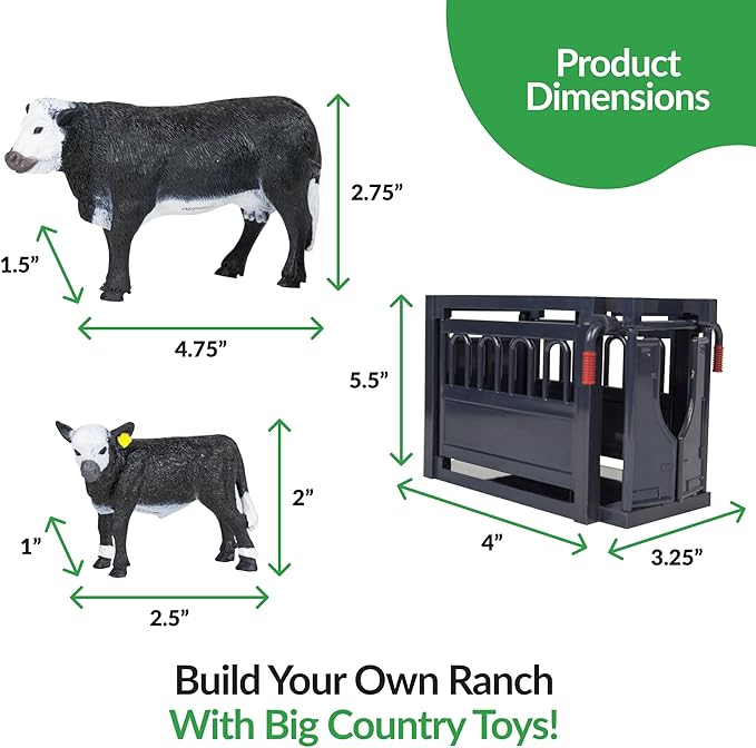 Big Country Toys 12-Piece Ranch Set - Farm Animal Toys for 3 Year Old Boys and Girls - Toy Figures & Playsets