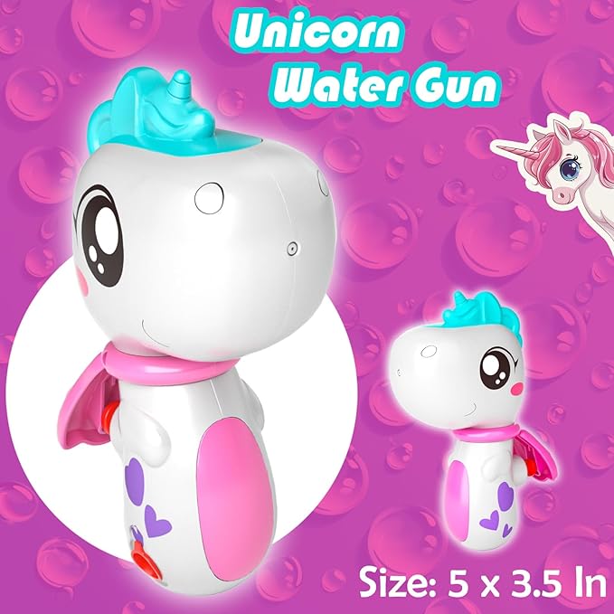 6 Pack Animal Water Gun for Kids, Mini Squirt Gun Water Blaster Soaker Toys, Dinosaur Dog Unicorn Shape Small Water Pistol Gun for Summer Outdoor Pool/Beach/Yard/Party Play