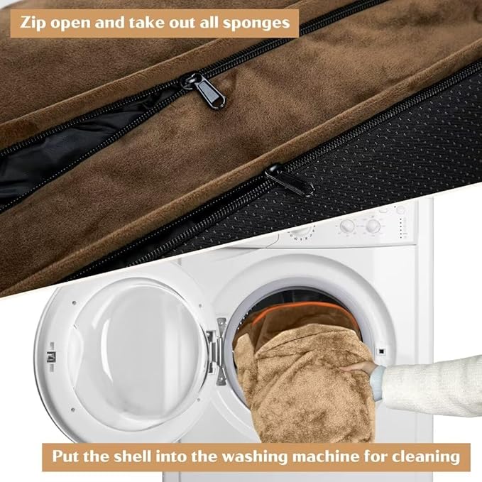 Comfort Expression Dog Beds for Extra Large Dogs, Waterproof Orthopedic Foam XL Dog Beds with Bolster, Washable Dogs Bed Sofa Pet Bed with Removable Cover & Non-Slip Bottom(X-Large,Brown)