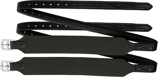 Exion Wide Stability Stirrup Leathers for English Saddles | Premium Cowhide Leather | Enhanced Leg Stability & Comfort | Sizes: 48" to 62"