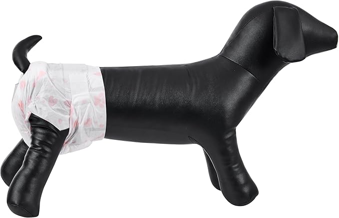 Disposable Female Dog Diapers, 40 Count, S (Waist 16.9”-19.7”), Wetness Indicator, Ultra Protection, Leak Proof, Super Absorbent, Soft