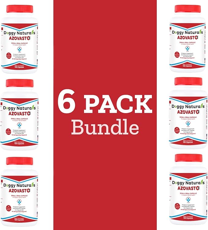Azovast Plus Kidney Health Supplement for Dogs & Cats, 720ct - NO Refrigeration Required - Help Support Kidney Function & Manage Renal Toxins - Renal Care Supplement Capsule(U.S.A)(720 Caps)