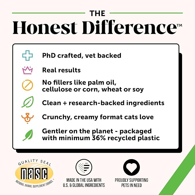 Cat Hairball Support Crunchy & Creamy Chews, Hairball Remedy Treats, Cat Furball Treatment, Supports Skin & Coat, Vitamins for Digestion, Chicken (30-Day Supply)