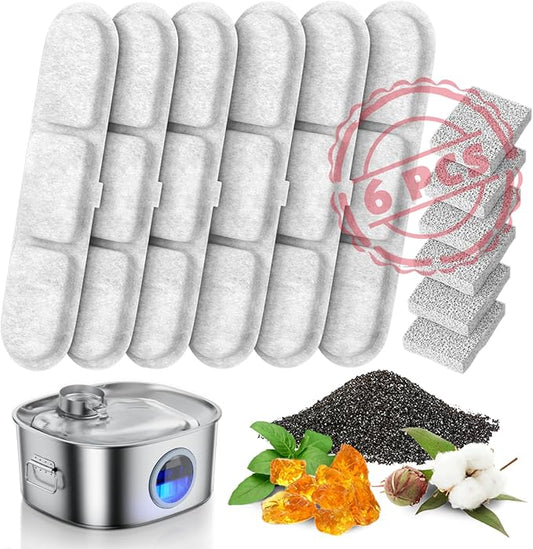 Dog Water Fountain Stainless Steel, 11L/2.8Gal Large Pet Fountain for Large Dogs Inside, Dog Fountain Water Bowl Dispenser with Visible Window & LED, Ultra Quiet for Multi-Pet (Filters)