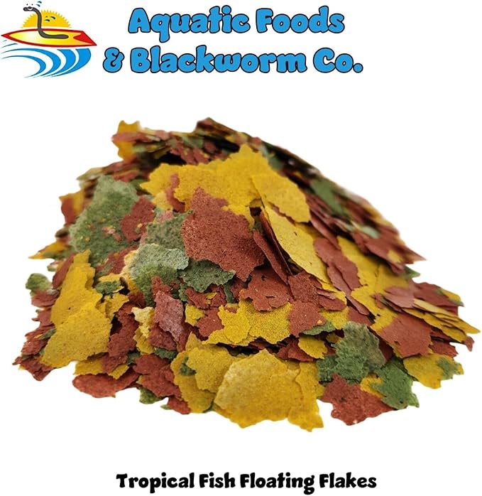 Aquatic Foods Inc. Tropical Fish Flakes, Mix of Krill, Color Enhancing, Spirulina Flakes for Cichlids, Angels, Tetras, Guppies. 12-Type Pellet Mix & 4-Type Wafers Included...WL 2 x 1/2-lb Foil Bag