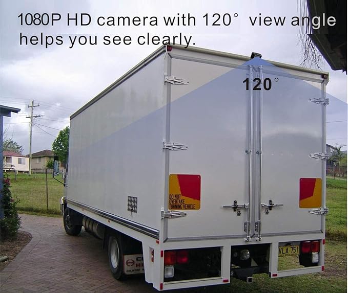 AHD 1080P 7" Reverse Rear View Backup Dual Camera System, Two Cameras with Night Vision Waterproof IP69K Vibration-Proof 10G for Truck/Trailer/RV/Bulldozer/Crop Sprayer/Agricultural Equipment