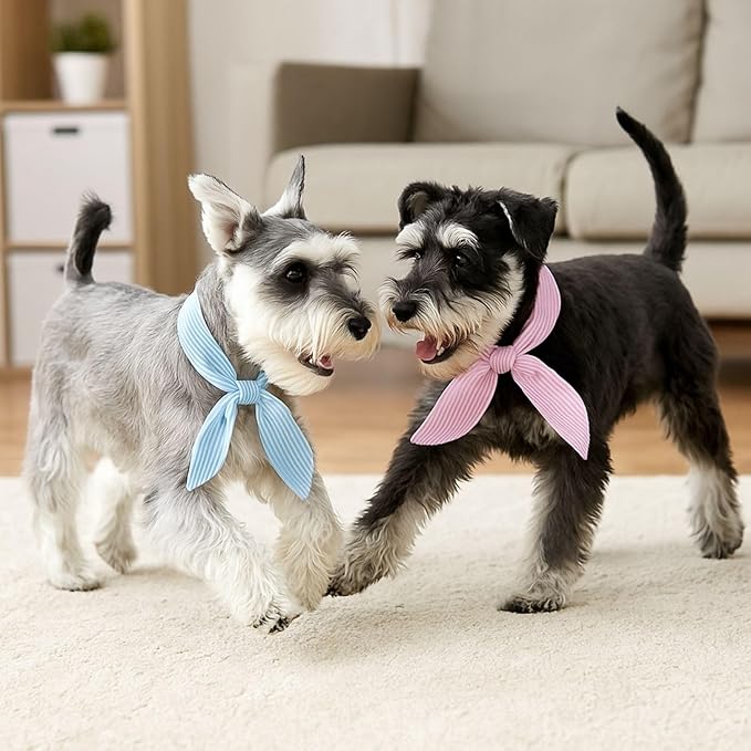 2pcs Cooling Scarf for Pets,Summer Cooling Scarves Keep Cats and Dogs Cool, Reused,Rrecycled,Suitable for Dogs (2pcs-Pink Stripe)