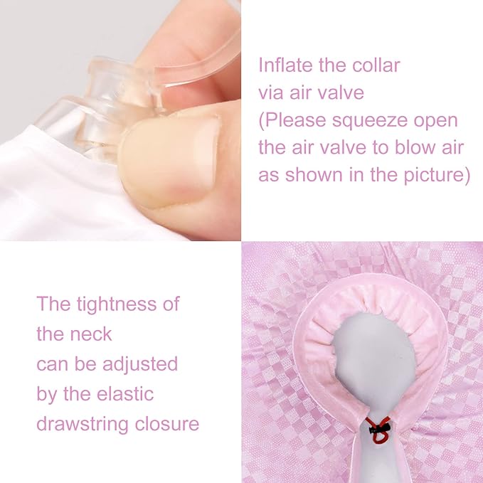 CuteBone Inflatable Dog Cone Alternative for Large Dogs After Surgery-Double Adjustable Neck Range P23SO00101XL