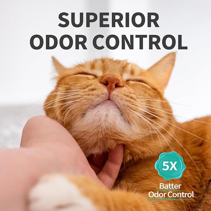 Cat Litter Crystals No Clumping Odor Control Kitty Litter Non-Clumping No scooping Low Dust, Low Tracking, Dehydrates Waste Cologne - 25.8 lbs (6 x 4.3 lb Packs)