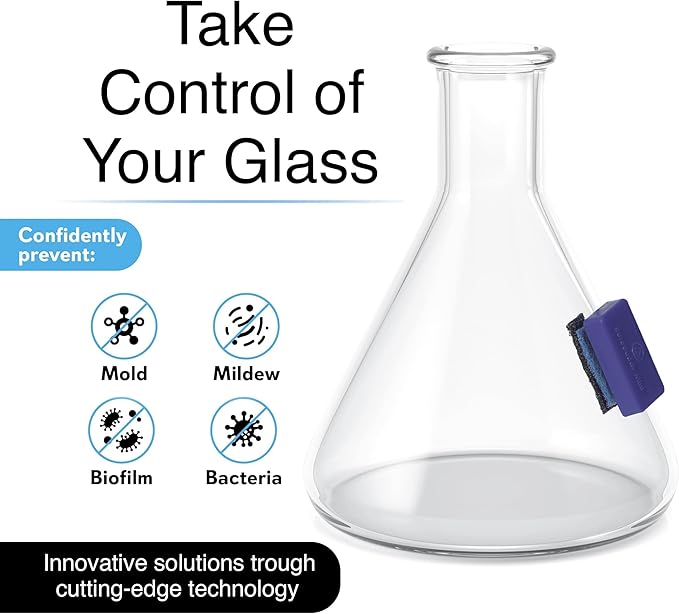 SNOWTREE Magnetic Glass Cleaner BoroBuddy | Glass Pieces, Bottles, Vases | Compact Design for Tighter Spaces & Smaller Glass Pieces | Double Sided | Purple