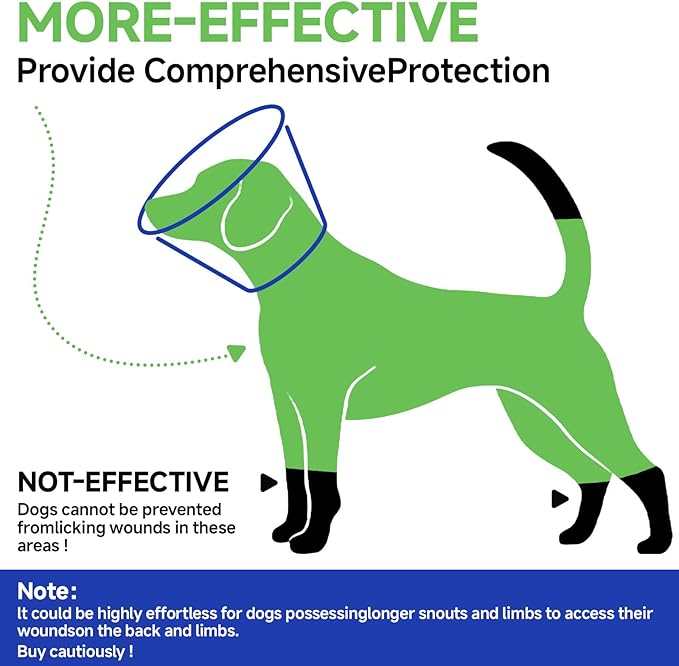 Dog Cone Collar M, Soft Cones for Large Medium Small Dogs,Adjustable Dog Cone Alternative to Stop Licking, Comfy Elizabethan Collar for After Surgery Wound Healing & Hot Spots Blue