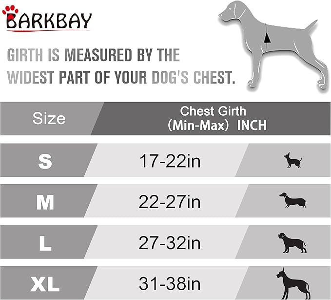 BARKBAY No Pull Dog Harness Front Clip Heavy Duty Reflective Easy Control Handle for Large Dog Walking(Orange,S)