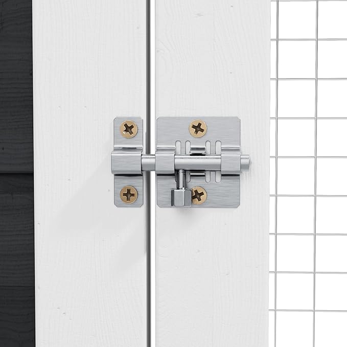 Bunny Cage Premium Rabbit Hutch with Leak-Proof Roof, 2-Story Bunny House for Guinea Pigs & Hamster,Wooden Chicken House with Deep Pull-Out Tray, Waterproof Chicken Coop for Outside (Grey)