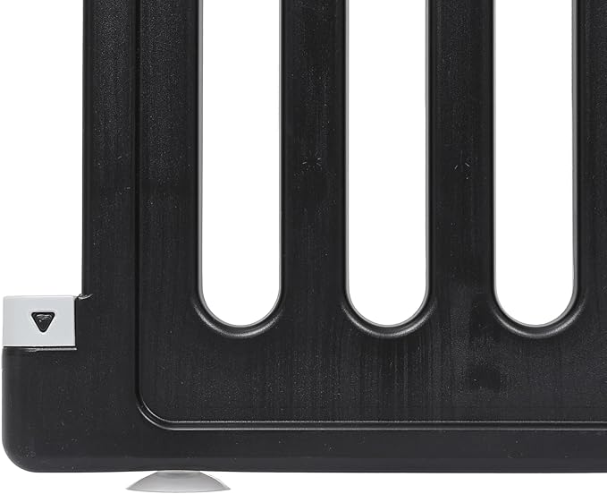 BIRDROCK HOME Dog Playpen w/Door, 12 Panel, 25.6in H | Strong Plastic, Non-Slip Puppy Playpen, Secure Pet Gate | Indoor Outdoor Fence | Configurable Panels | Small to Medium Pets - Black