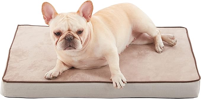 Orthopedic Memory Foam Dog Bed, Cooling Dog Beds for Medium/Large Dogs -Waterproof Pet Bed for Crate with Removable Washable Cover (M(29inch,45Lbs))