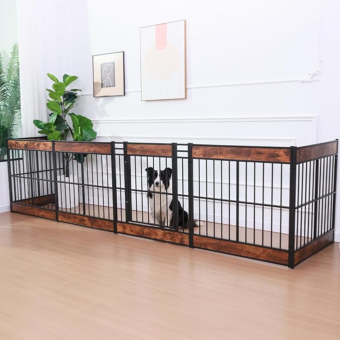 Dog Playpen, 31.5" Height Dog Pen Indoor, Heavy Duty, Safe and Sturdy, Furniture Style Puppy Pen