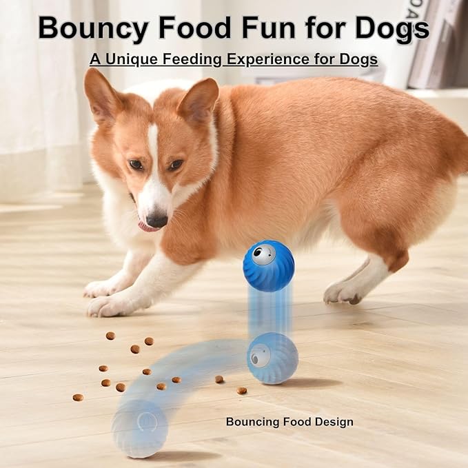 Zoomie Buddy 2.0, Zoomie Buddy for Dogs, 2 in 1 Smart Touch Interactive Dog Balls ＆ Pet Feeder, 2.83" Diameter, Suitable for Small/Medium Dogs, with Fruit Plush Cover (2*Orange, Bayberry)