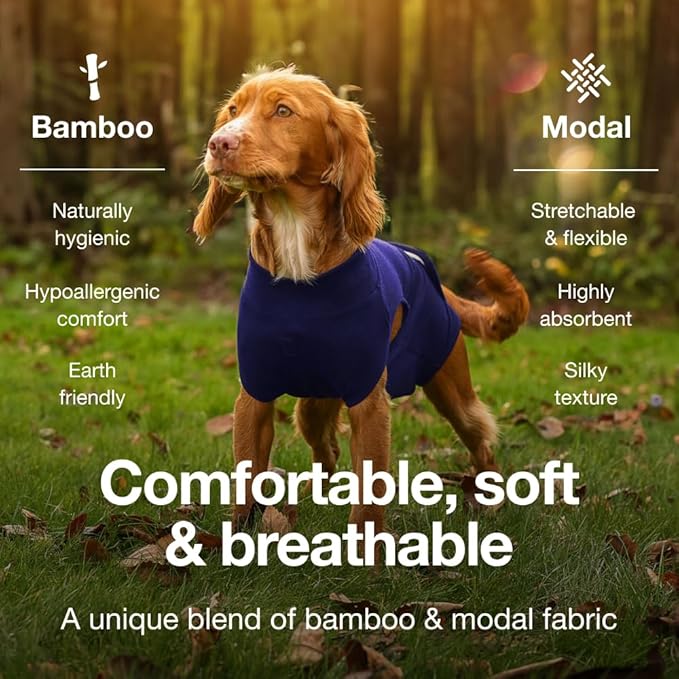 PupShield - Dog Surgery Recovery Suit Male and Female Easy to Use Anti Licking Design Breathable Comfortable - Spay & Neuter Recovery Suit, Surgical Onesie - Dog Cone Alternative