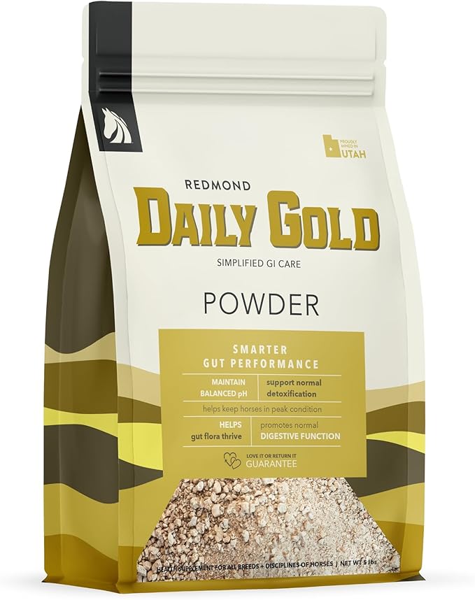 Redmond Daily Gold Stress Relief – Natural Digestive and Ulcer Supplement for Horses