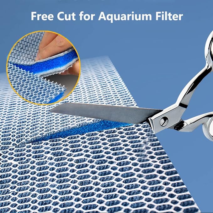 Aquarium Filter Media, Newly Premium 8-Layer Filter Pads for Aquarium, Fish Tank Sponge Pad Foam Filter Accessories for Pond (15.7"x11.8"x0.78“,2pack)