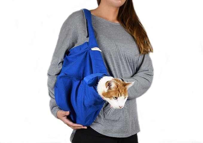 Cozy Comfort Carrier - Large Cobalt Blue Cat Carrier Soft for Grooming, Vet Visits, Medication Administration, Dental Care, Nail Trimming, and Car Travel