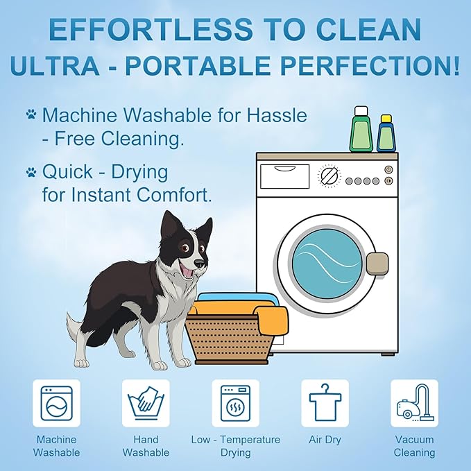 BEAUTYZOO Dog Cooling Mat- Upgraded Thicken Cooling Mat for Large Dogs Reversible(Cool & Warm) Pet Ice Cool Bed Washable & Portable, Summer Crate Pad for Big Dog Puppy Up to 80 lbs, Shark Blue 48X28IN